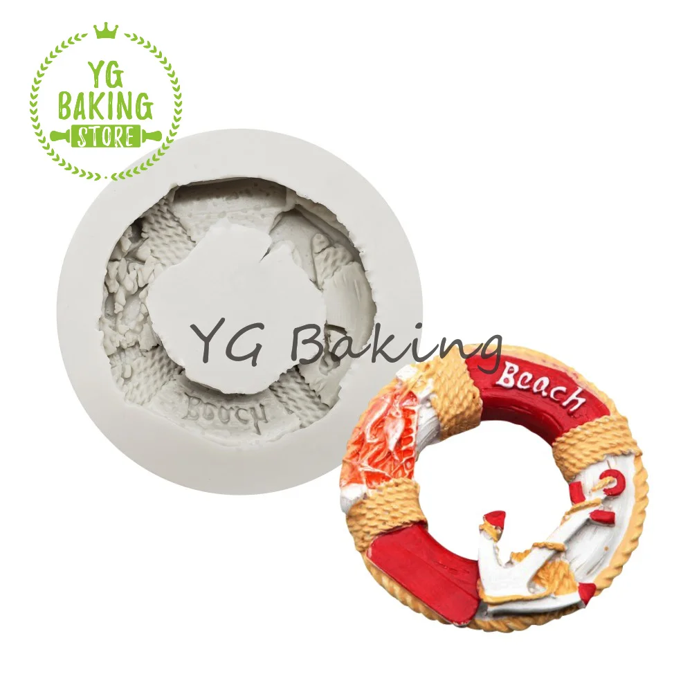 6 Styles Sailboat Lighthouse Fondant Cake Silicone Mold Anchor Cake Decoration Chocolate Mold Ocean Wind DIY Baking Supplies