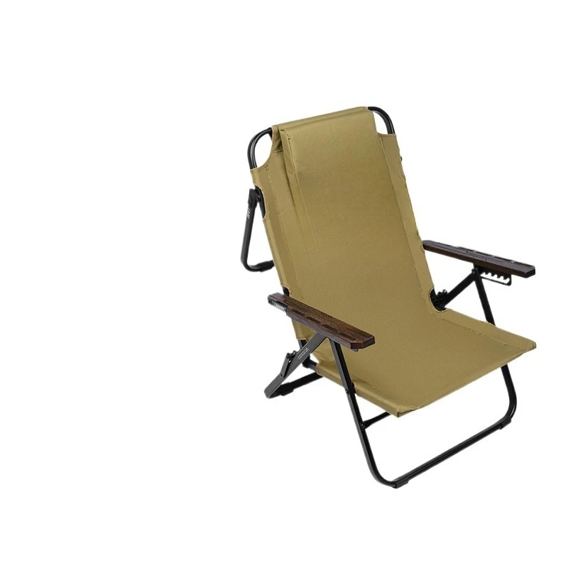 

Chaise Lounge Six-gear Adjustment Chair Outdoor Tactical Wind Nap Folding Chair Camping Portable Beach