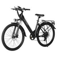 LAIFOOK Seeker S Electric Bike, 250W Motor 36V 9Ah Battery, 26'' Tires 25km/h Speed 60km Range Front Fork Suspension Disc Brakes