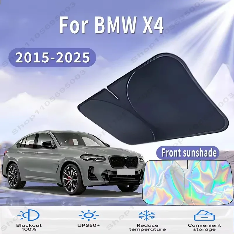 

For BMW X4 2015~2025 Car Sun Viso Front Window Windshield Sunshade Heat Insulation Summer Sun UV Protection Auto Accessories