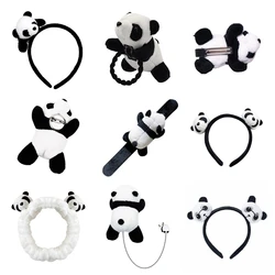 Panda Headdress Hairy Cartoon Hair Accessories for Women Girls Christmas Gifts