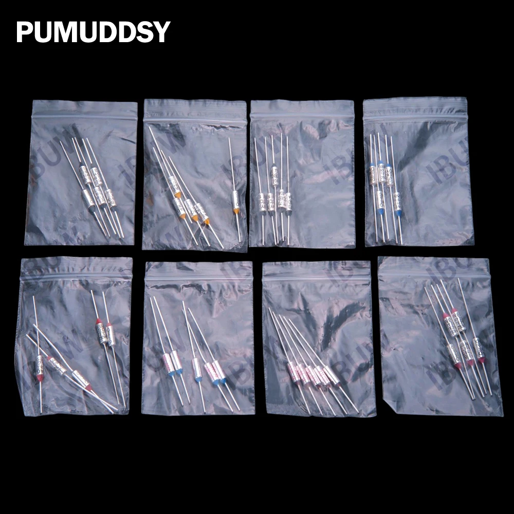 

16Values ​​80PCS RY-185 RY-192 TF Thermal Protection 10A 250V RY-185/192 Common Fuse Tubes 10A