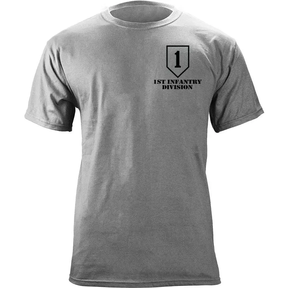 US Army 1st Infantry Division Full Color Veteran T-Shirt. Summer Cotton O-Neck Short Sleeve Mens T Shirt New S-3XL