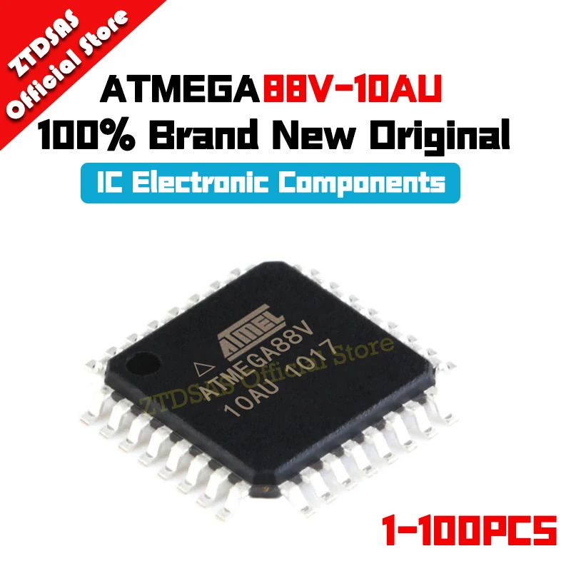 1-100PCS ATMEGA88V-10AU ATMEGA88V ATMEGA88 ATMEGA IC MCU TQFP-32 Chipset