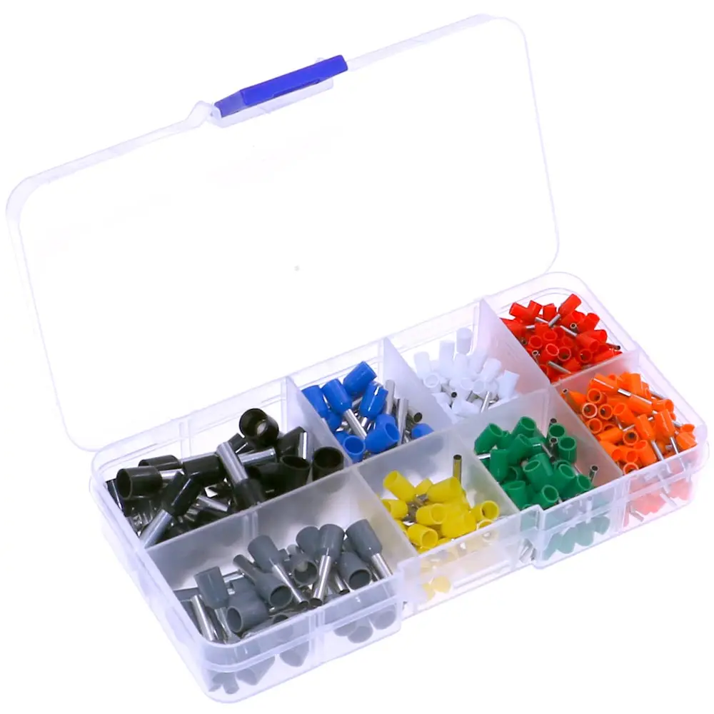 400Pcs Wire Copper Crimp Connector Insulated Cord Pin End Terminal Mixed Box