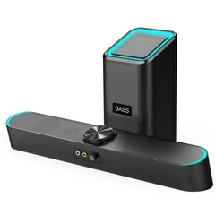 Desktop Notebook Soundbar Home 2.1 Subwoofer Computer Speakers AUX Audio Bluetooth Wired Loudspeaker Surround Stereo Boom Box