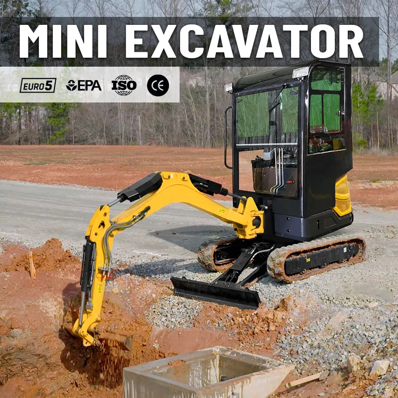حفار صغير هيدروليكي 1.8 طن الأكثر مبيعًا حفار صغير EPA/EURO 5 حفارة مجنزرة مخصصة مع الكابينة #6