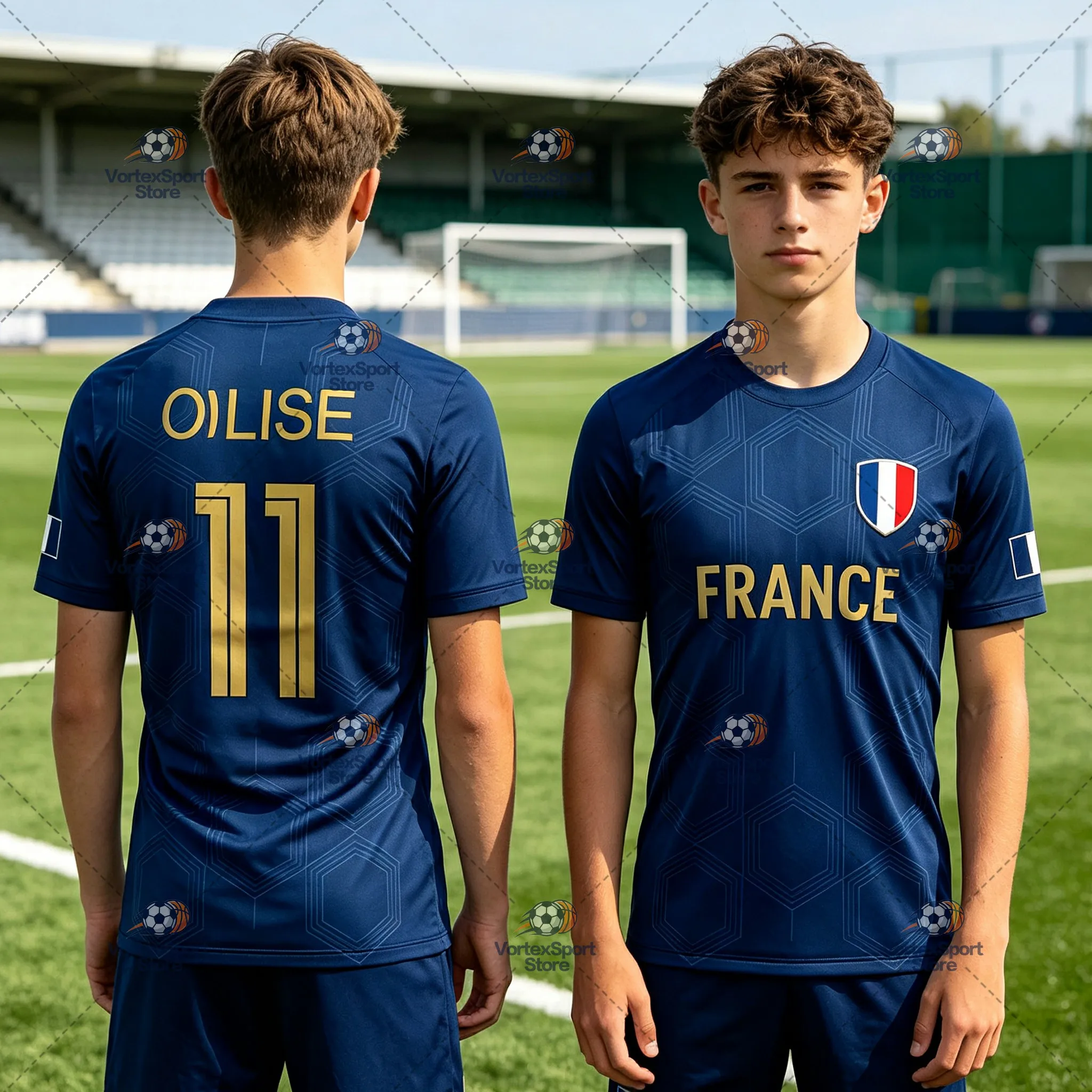 Explosions Children's Men's France NO.11 Soccer Quick-drying T-shirt All Size Short Sleeve O-neck Olise Football Fans Jersey