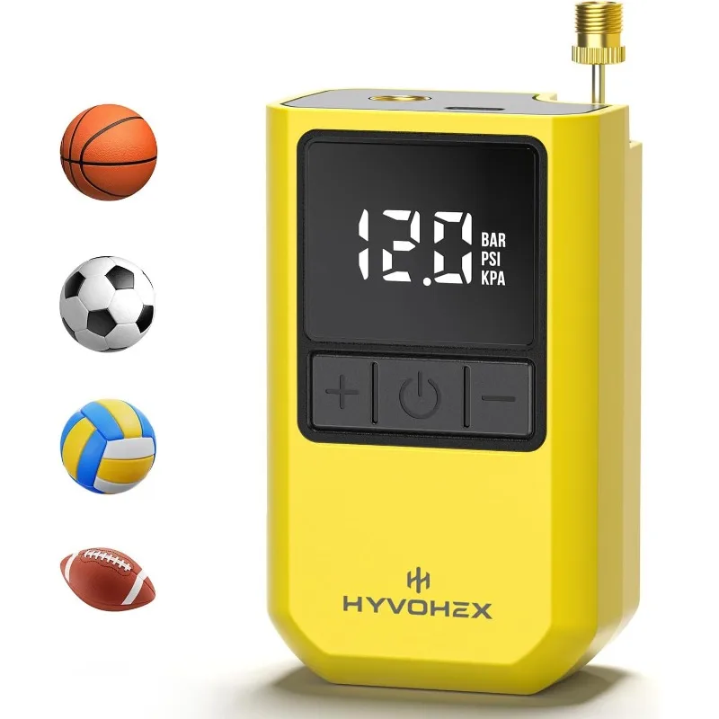 

Ball Pump for Sports Balls, Portable Electric Basketball Pump Ultra Fast Inflation, with Digital LED Display Air Pump for Balls,