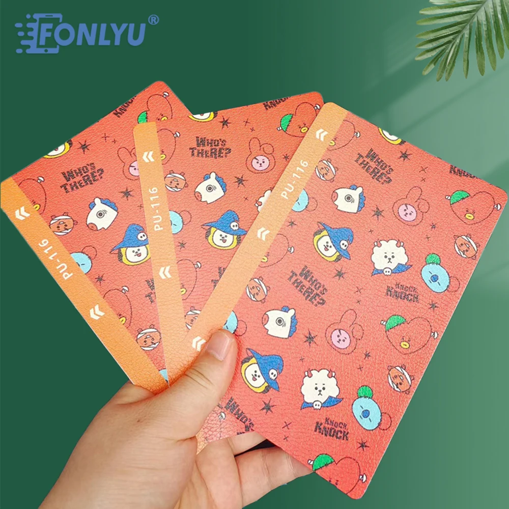 

FONLYU 50PCS PU Skin Texture Printing Back Sticker For Smartphone Cartoon Movies Screen Protector Film Cutting Machine Plotter