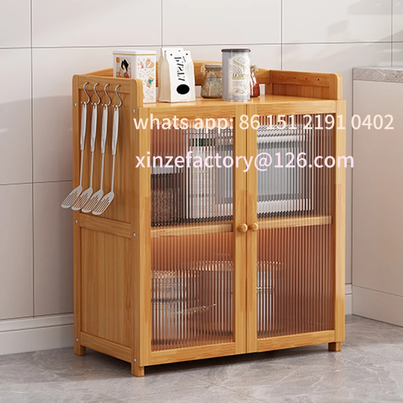 

Customizable Storage Locker with Door Locker Solid Wood Dining Side Tea Cabinet Rural Cabinet Household Bowl