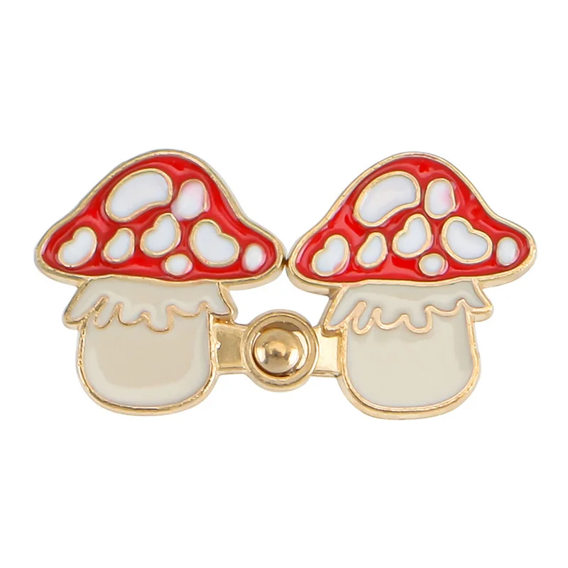 1 Paia Durevole Sostituzione Bottoni Jeans Kit di Riparazione Fragola/Rana/Fungo Bottone In Metallo Senza Cucito Pantaloni Riutilizzabili Spille Jeans