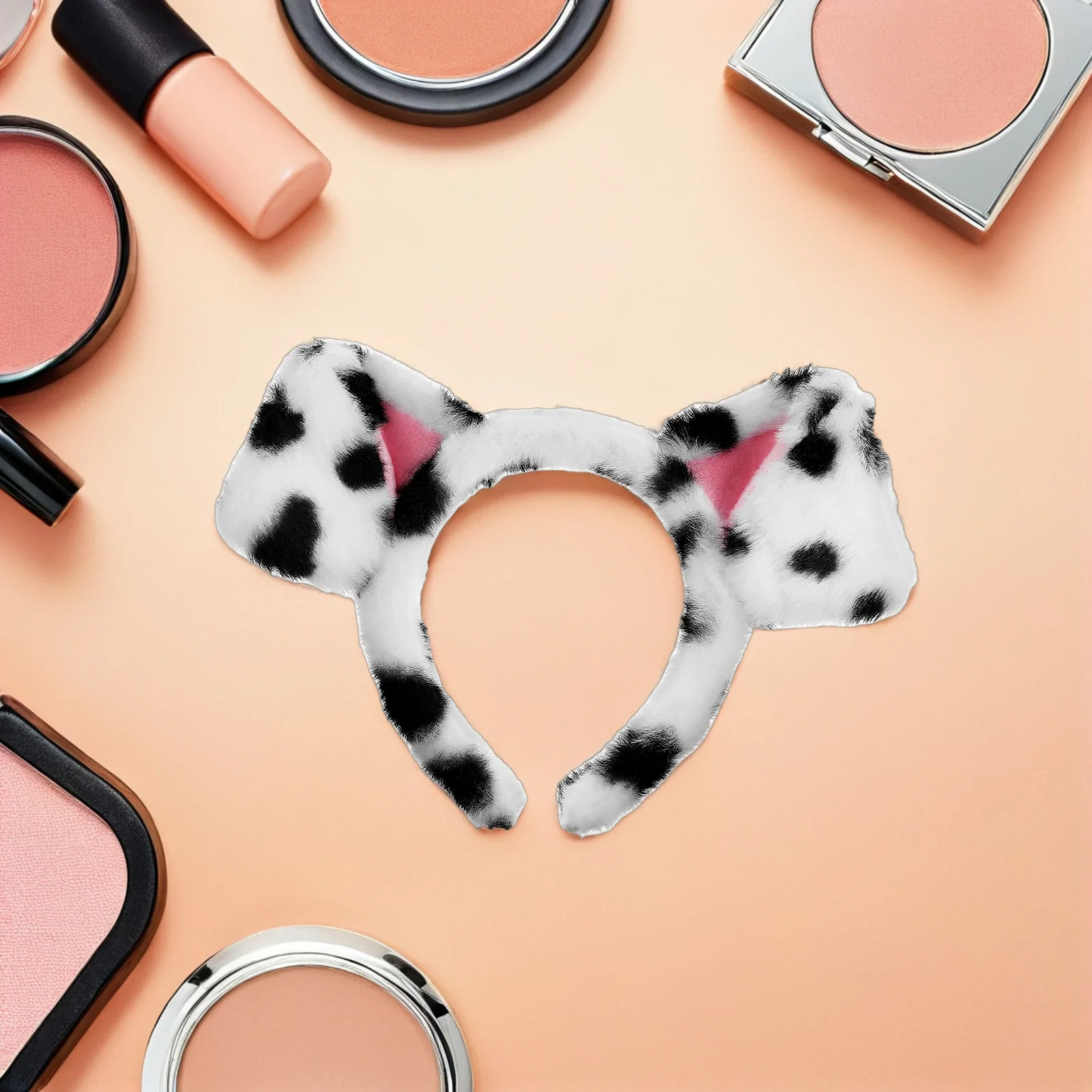 

3Pcs Puppy Ear Headband Soft Dalmatian Dog Ears for Performances Daily Wear Comfortable Adjustable Animal Hair Accessory
