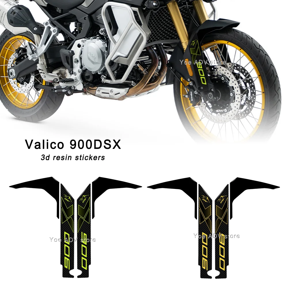 For Voge Valico 900DSX DS900X 2024-2025 3D Gel Resin Stickers Motorcycle Fender Guards Protectors Sticker Scratch-Resistant