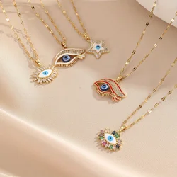 Personalized Devil Eye Necklace for Women, Advanced and Versatile, Fashionable and Elegant Stainless Steel Clavicle Chain