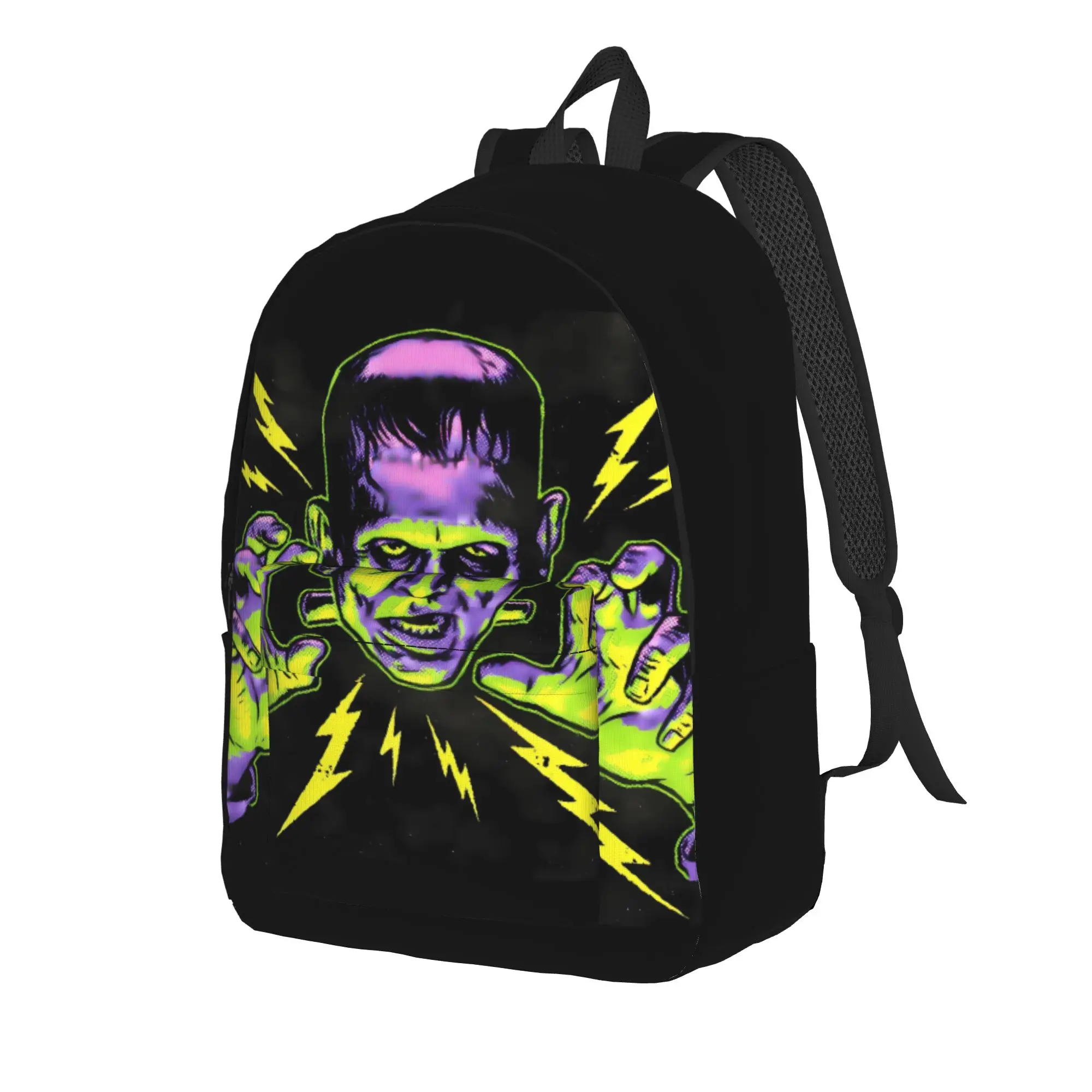 Frankenstein Green Monster Backpack  Travel Backpacks Girl Fashion School Bags Custom Lightweight Rucksack