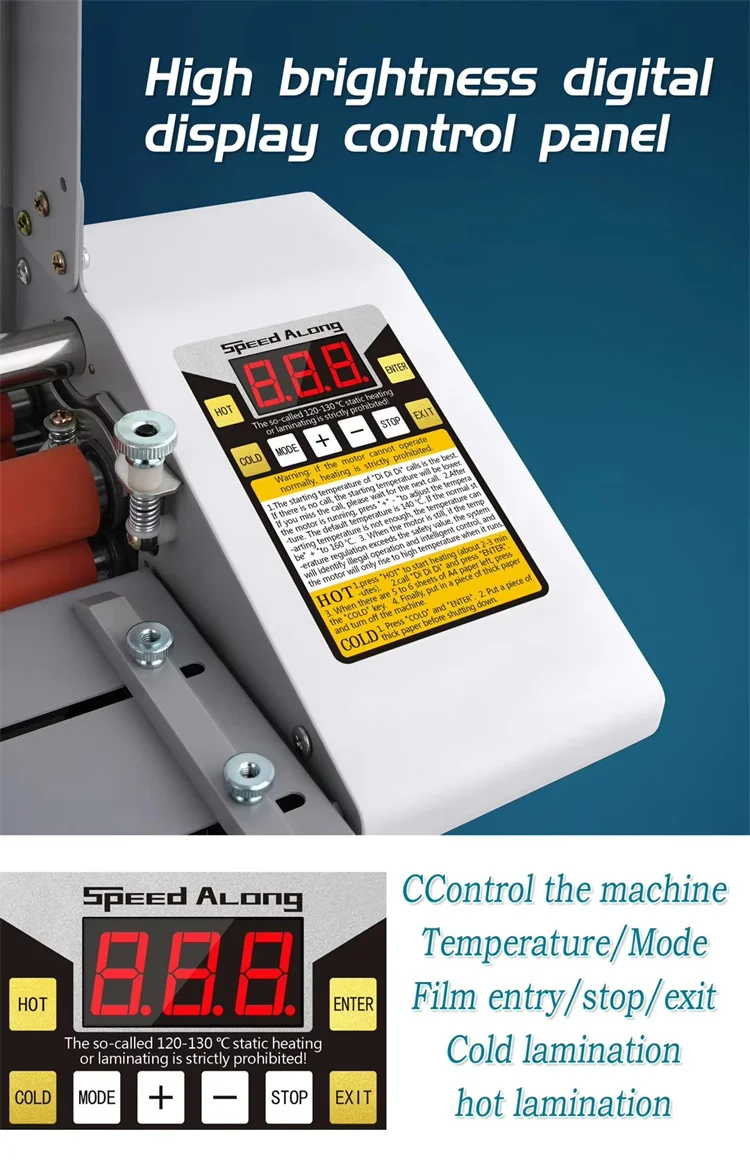 

2025 hot sale Semi-Automatic Bopp Precoated Film Laminating Machine Hot and Cold Lamination for A3 and A4 Paper Sizes