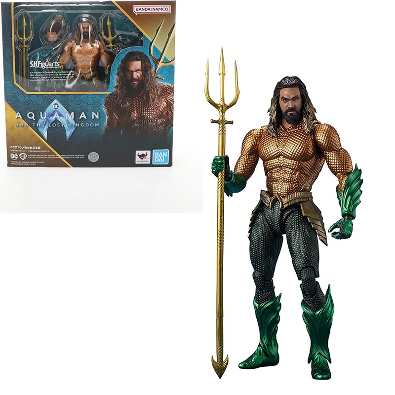 Bandai Genuine S.H.Figuarts DC Justice League Aquaman and The Lost Kingdom 2 Aquaman Christmas Gift Movable Toy Figure