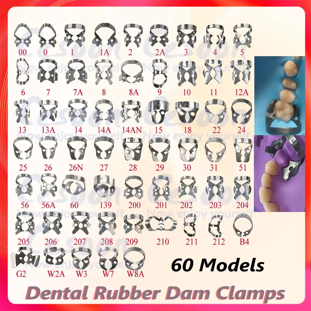 1 قطعة/الحزمة الأسنان المطاط السد المشابك 50 أحجام حاجز كليب استعادة السد حامل قصاصة لأداة معدات المواد تقويم الأسنان عن طريق الفم #1