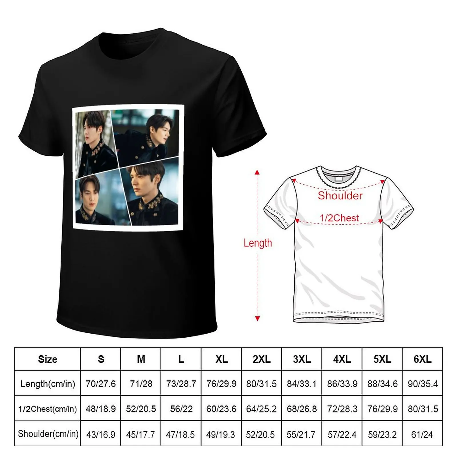 Lee Min Ho The King Handsome Collage T-Shirt Basic Crew Neck Short Sleeve Top