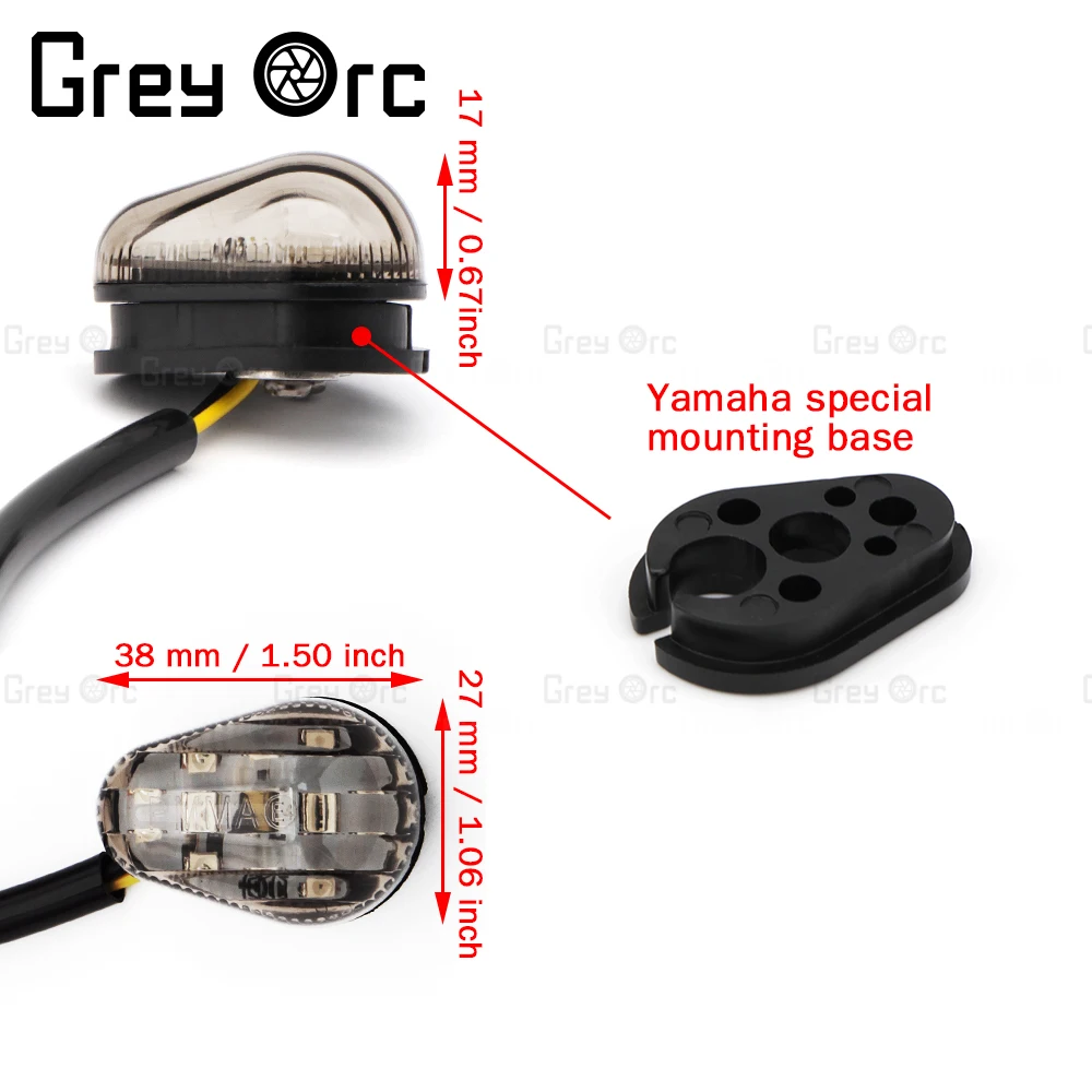 For YAMAHA YZF R1 S M R6 R25 R3 R15 R125 YBR125 250 LED Turn Signal Light Motorcycle Accessories Indicator Lamp Universal Mini