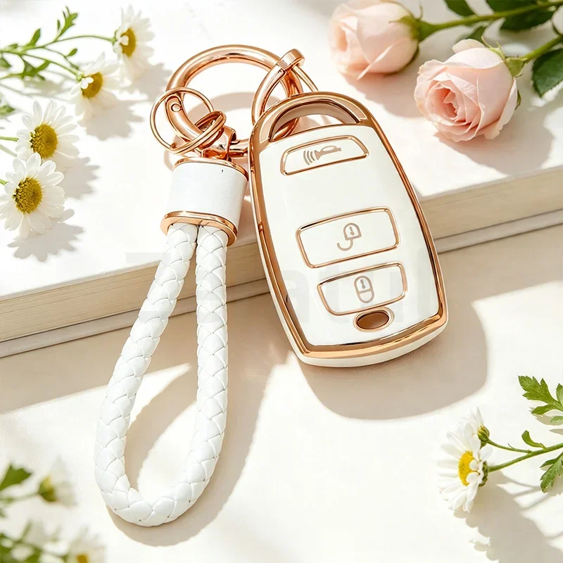 Auto Shell Fob Holder Keyless TPU Car Key Case Cover Keychain for Old Kia Grand Carnival Sedona Accessories