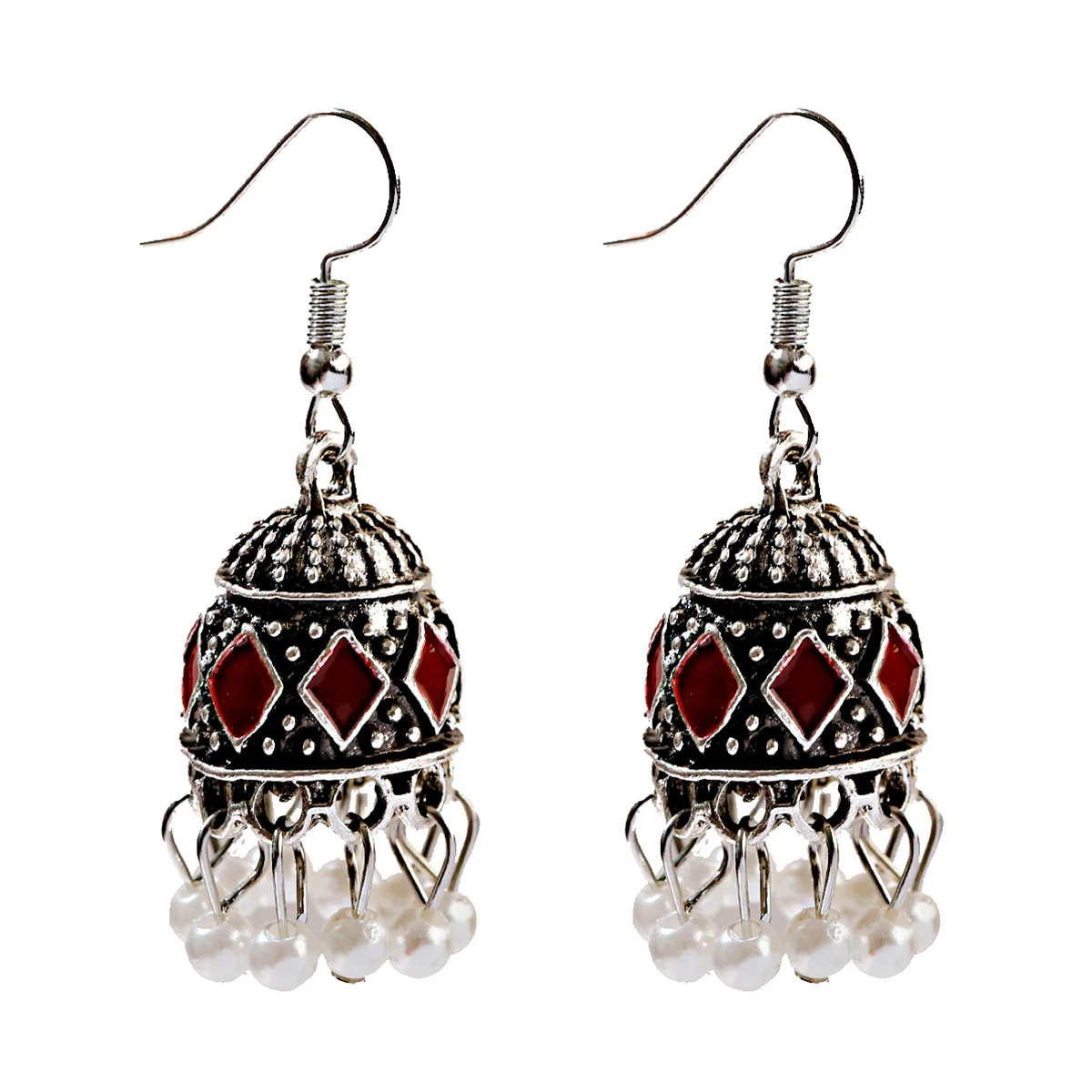 Pendientes Piercing Indian Jewelry Jhumka Tassel Earrings Women Accessories Kolczyki Silver Color Earring Trendy Party Ear rings image 3