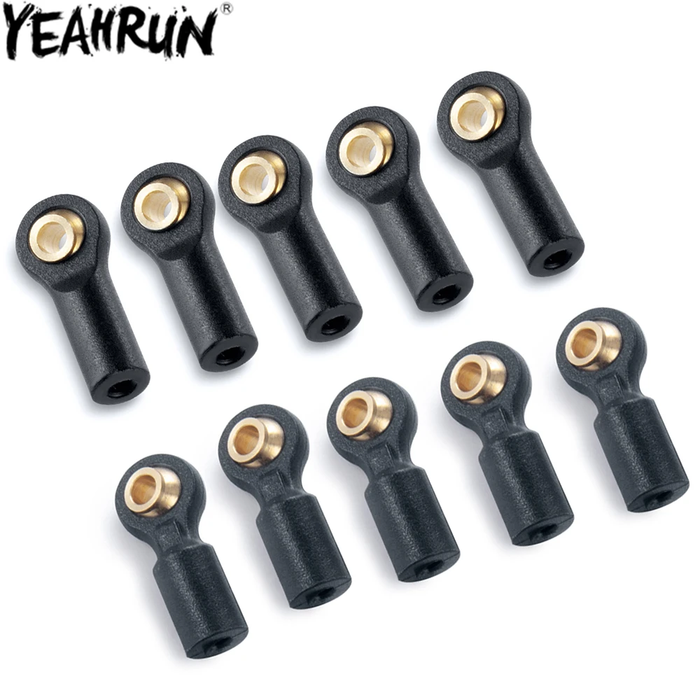 YEAHRUN 10PCS Plastic M2 Rod End Ball Head Holder Tie Rod Ends Wear Resisting Ball Joints for RC Boat Car Airplane Trucks Buggys