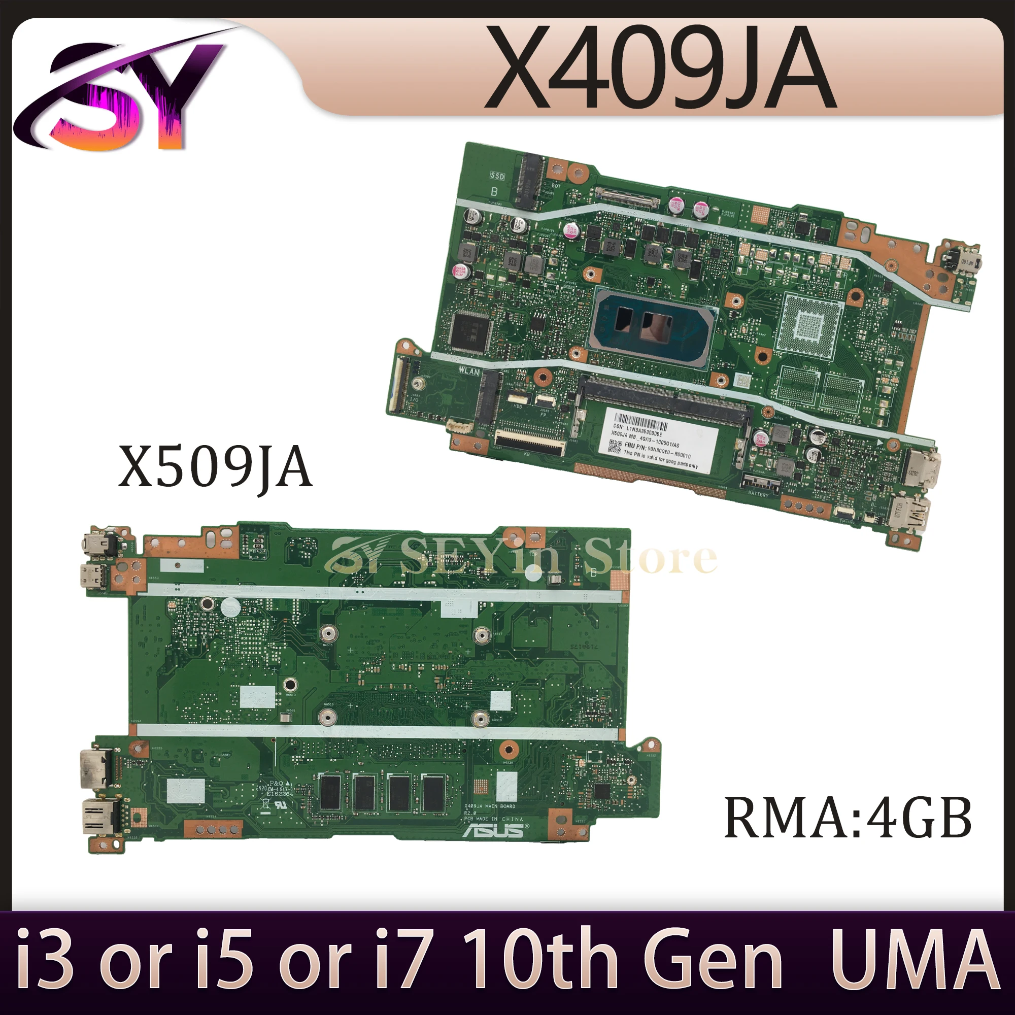 ASUS P1510CJA X409J X509JA X409JP X509JP X409JB X509JB R409J A409J F409J A509J F509J 노트북 마더보드용 X409JA 메인보드