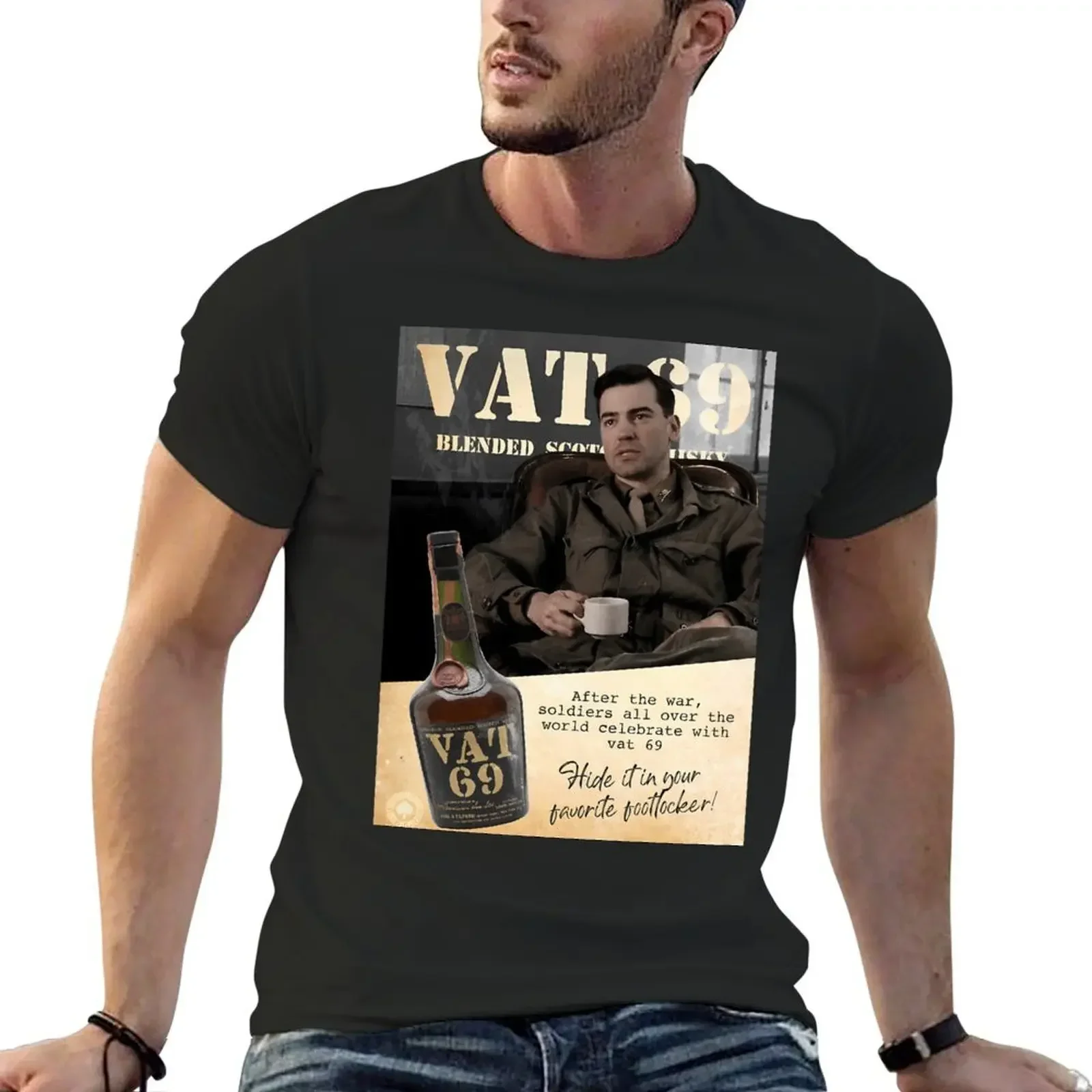 Nix Vat 69 T-Shirt cotton graphic tees summer top workout shirts for men