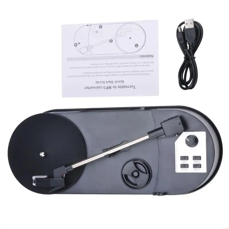 

103 EZCAP613P Record Player to MP3 Converter Turntable with Speed Option and USB Port Lightweighted