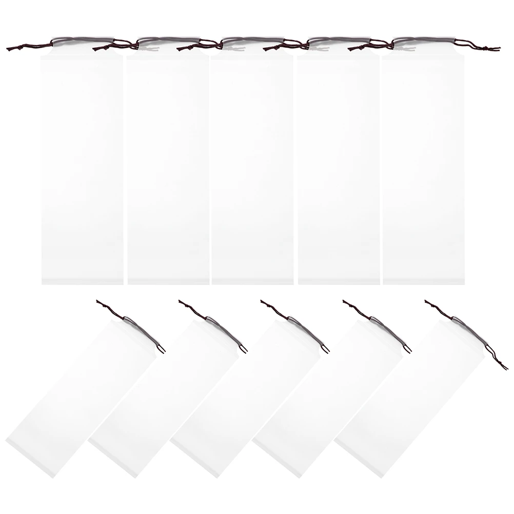 

20pcs Umbrella Drawstring Bag Wet Rain Cover Carrying Storage Sleeve Transparent Protector for Foldable Umbrellas Home Travel