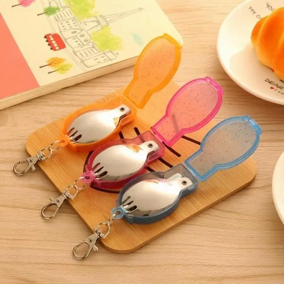 1 Pcs Outdoor Traveling Accessories Camping & Hiking Picnic Silver Spoons Fork Stainless Camping Equipment