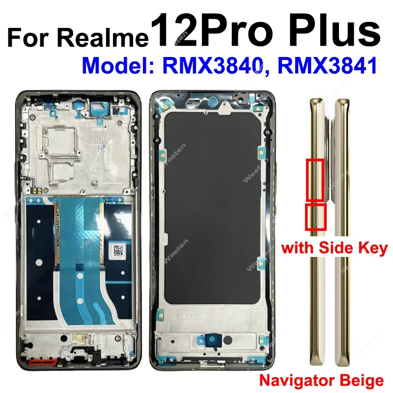 For Realme P1 Pro 12Pro 12 Pro Plus 12X 5G Middle Housing Middle Frame Cover Front LCD Display Screen Housing Frame Repair Parts view 4