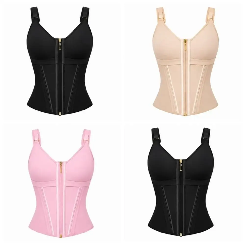 Nahtlose Bauchkontrolle Shapewear Bauchstraffung Postpartum Body Shaper Taillentrainer mit Reißverschluss und Schnalle – Detail 1
