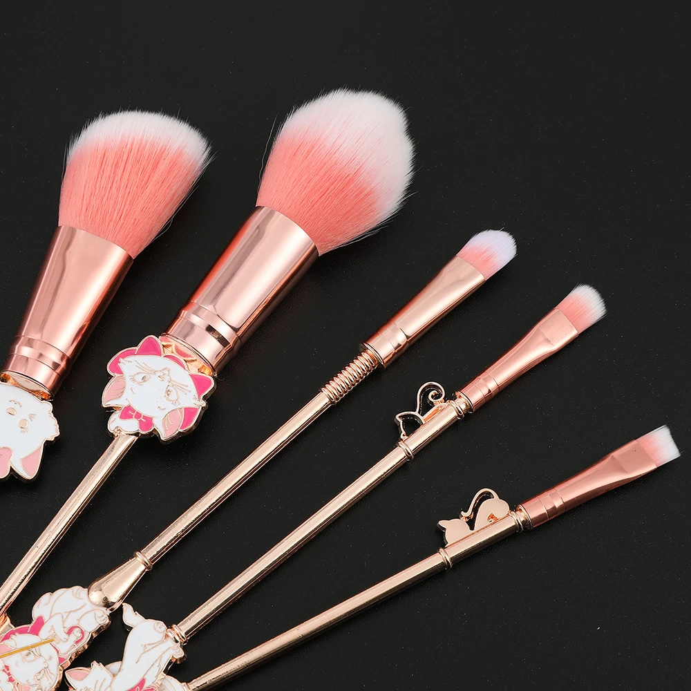 5 Stuks Mary Kat Make-Up Borstel Super Zachte Cartoon Schattige Oogschaduw Borstel Zachte Contour Borstel Mary Kat Handheld Make-Up Spiegel Geschikt F