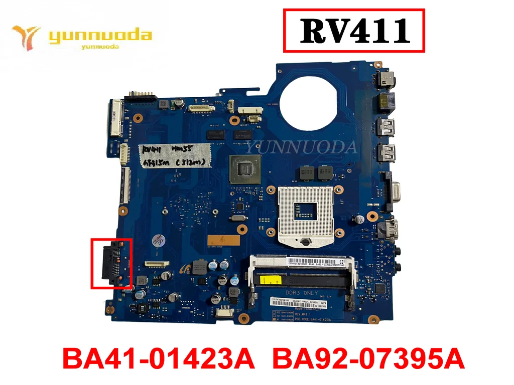 Original For Samsung NP-RV411 RV411 Laptop  Motherboard BA41-01423A  BA92-07395A HM55 Tested Good Free Shipping