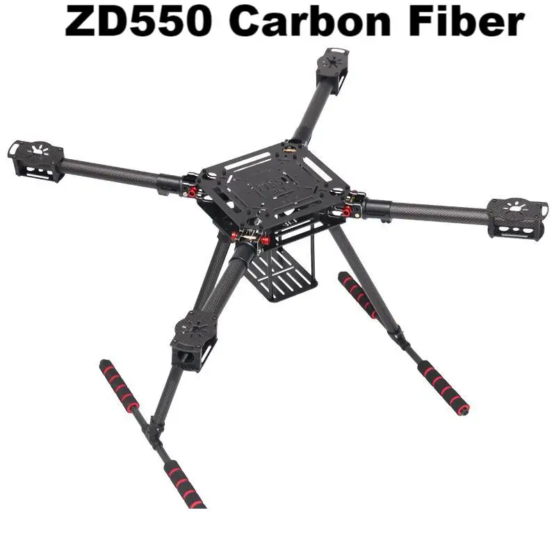 ZD550 V1 3k fibre de carbone drone support parapluie pliant quatre axes drone support train d'atterrissage