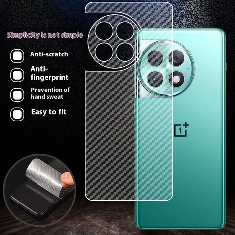 5-10 ピース/ロット OnePlus 12 バックカーボンファイバーフィルムフルカバークリアマットスクリーンプロテクター One Plus OnePlus12 1 + 12 ONEPLUS12