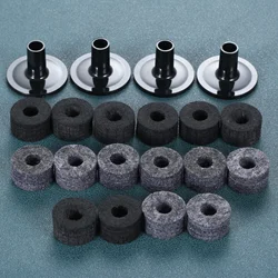 8Pcs 25mm Drum Cymbal Felt Washer+Plastic Drum Long Cymbal Sleeves Drum Kit Cymbal Support Musical Instruments Accessory