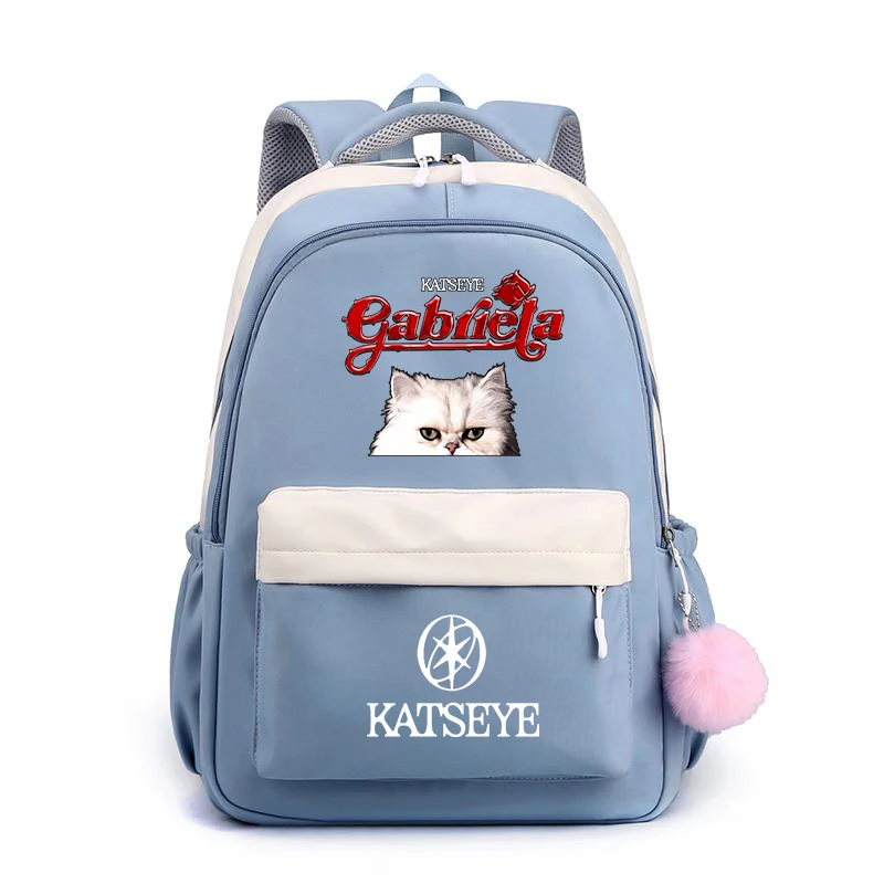 Mochila con estampado de Gabriela Katseye, mochila de moda para la universidad, mochilas informales para ordenador portátil, mochila escolar para hombres, mochilas escolares para adolescentes, mochilas escolares para niñas