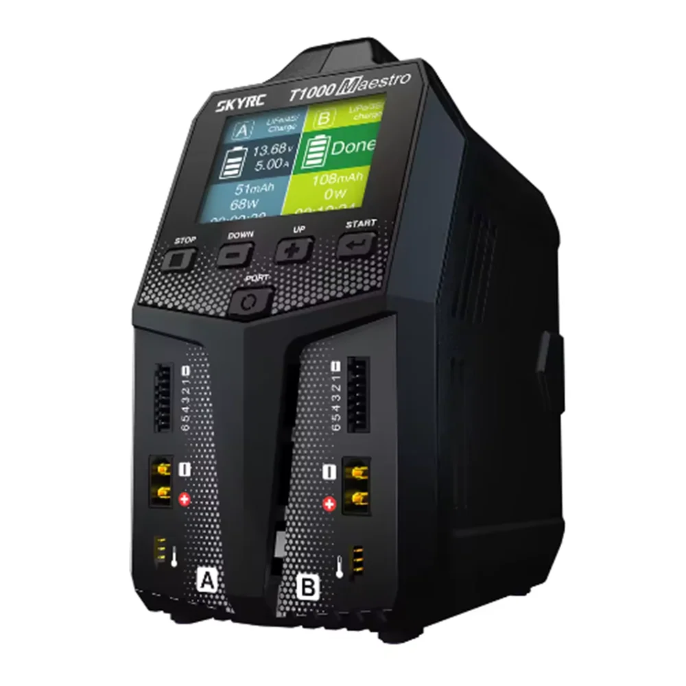 SKYRC T1000 Maestro Зарядное устройство AC/DC Dual Balance Charger 450 Вт 1000 Вт Зарядное устройство для модели с дистанционным управлением