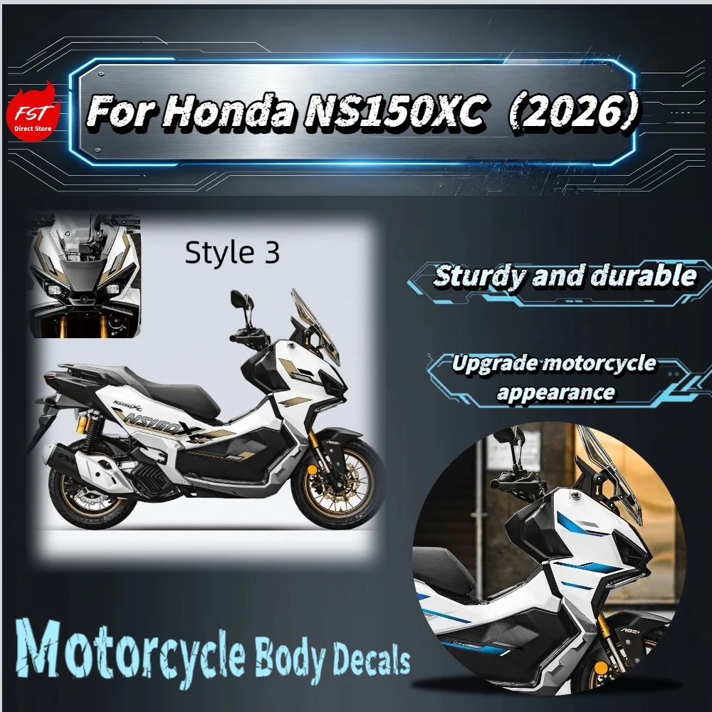 For Honda NS150XC 2026 PVC Body Decor Sticker Waterproof Sun‑Proof No‑Residue Paint Protection Decals Mod Accessories