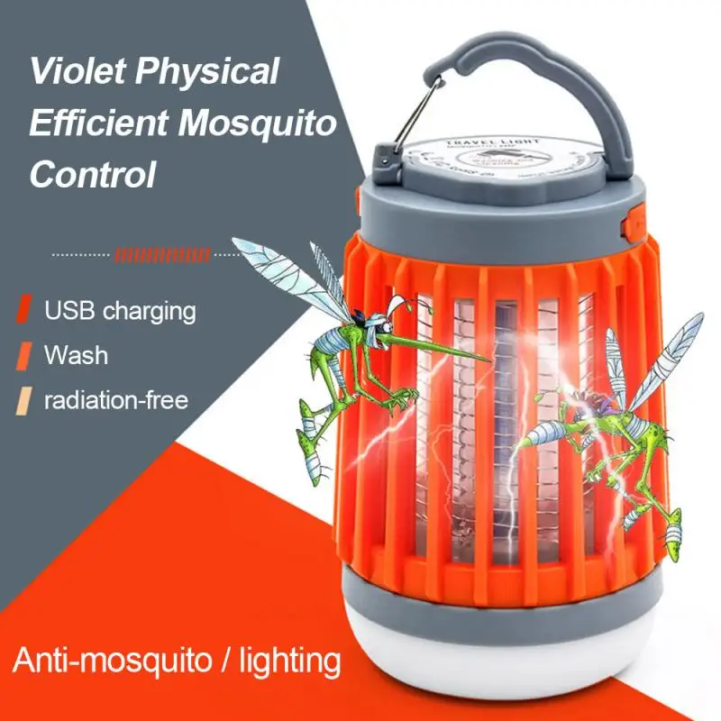 Mosquito Killer Lamp 2 in1 LED Solar power protable Lantern Outdoor USB Repellent light Insect Bug mosquito Trap moskito camping