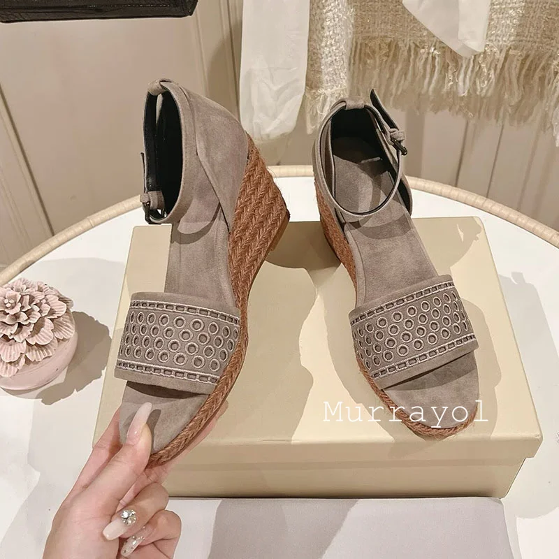 Wedges Heels Sandals Women Ankle Strap Espadrille Platform Shoes Ladies Open Toe Sandalias Mujer Daily Outdoor Dress Shoes 2026