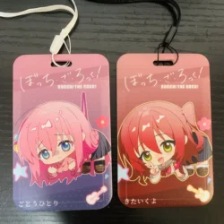 Hot Anime BOCCHI THE ROCK! Abs Student Id Bus Bank Card Holder Keychain Card Case Cover Box Pendant Keyring Decor Cosplay Gifts