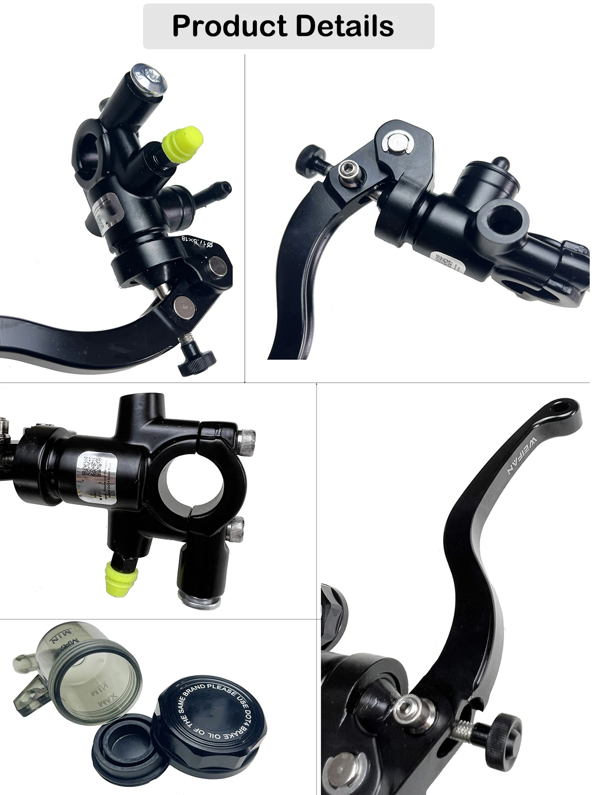 Radial 16mm 17.5mm master cylinder motorcycle brake Scooter clutch PX1 brake pump lever installation 22mm For Yamaha Kawasaki