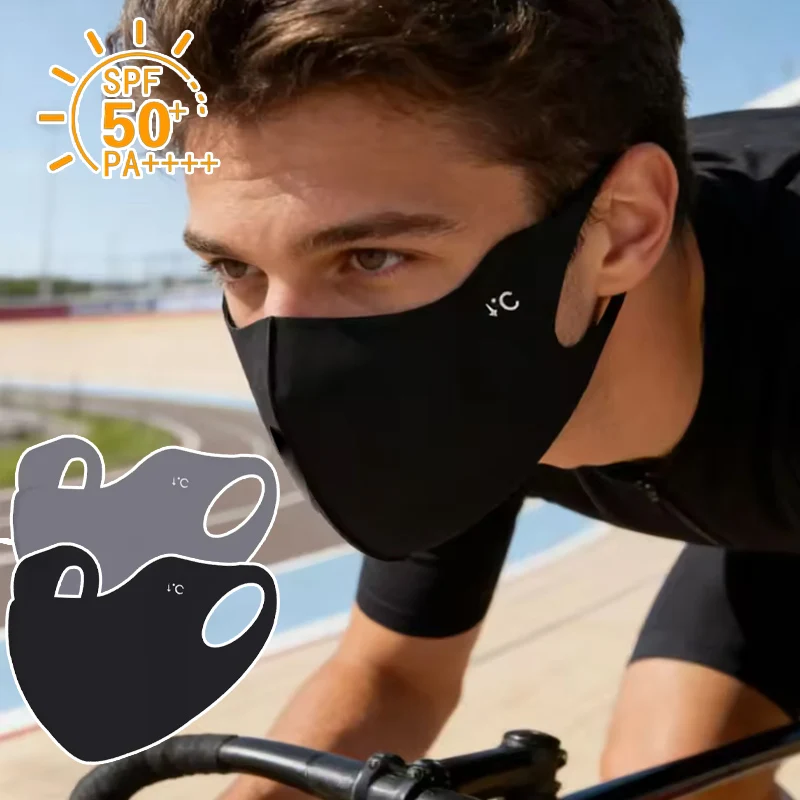 

UV-Proof Summer Sun Mask with Neck Guard 3D Breathable Ice Silk Material Washable Lightweight Outdoor Enthusiasts