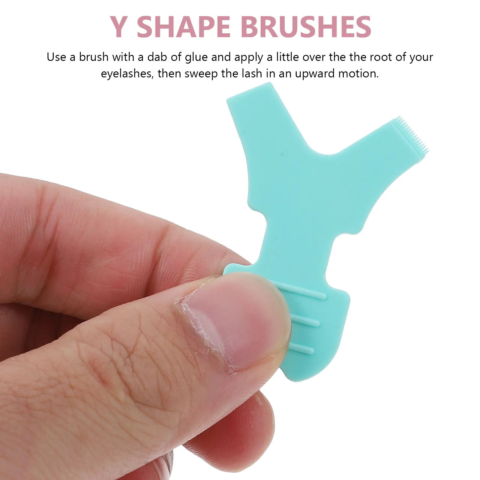 25 stücke Wimpern Pinsel Werkzeug Kunststoff Pfropfen Werkzeuge Dauerwelle Lift Y-förmigen Falsche Patches Langlebig Leichte Salon Heimgebrauch