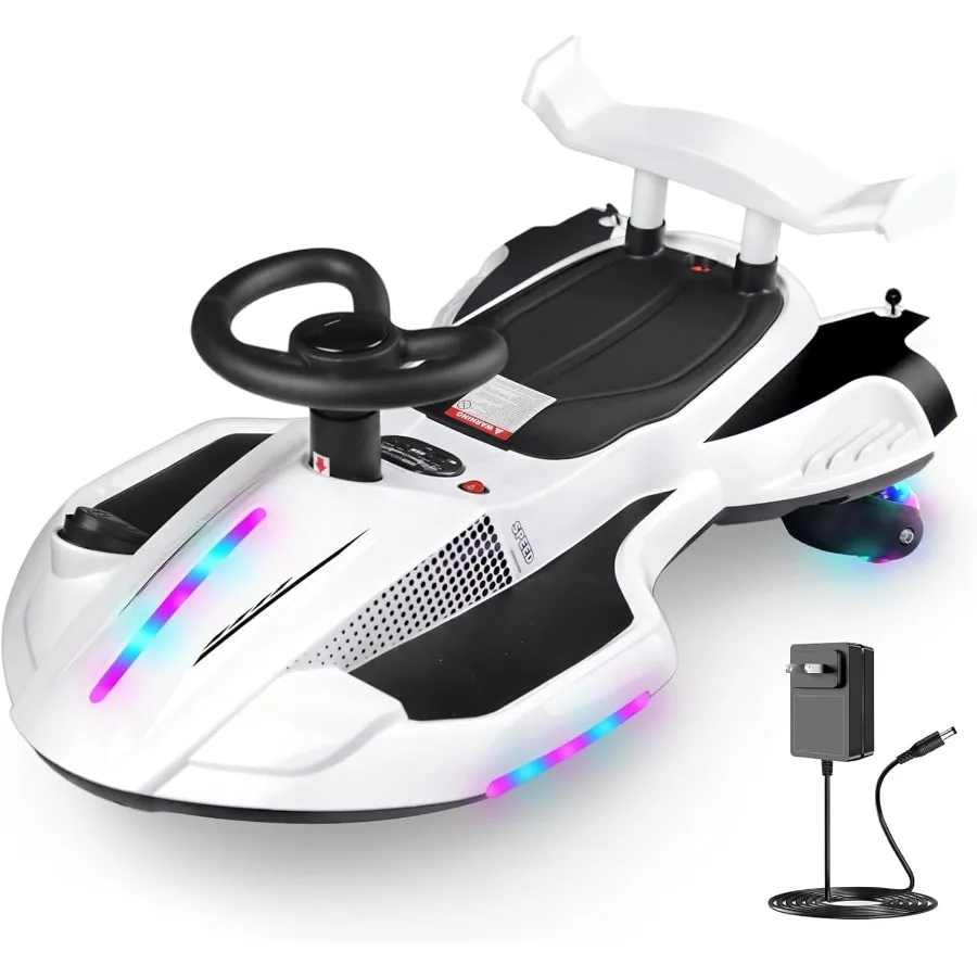 سيارة متذبذبة كهربائية 12 فولت على لعبة سيارة متأرجحة مع دواسة للأعمار من 3 سنوات فما فوق هدايا عيد ميلاد للبنين والبنات مضادة للانقلاب